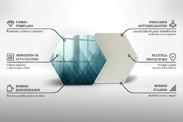 Tagliere in vetro Montagne astratte