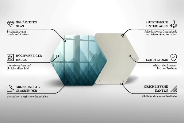 Tagliere in vetro Montagne astratte