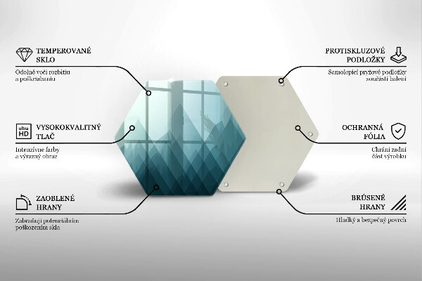 Tagliere in vetro Montagne astratte