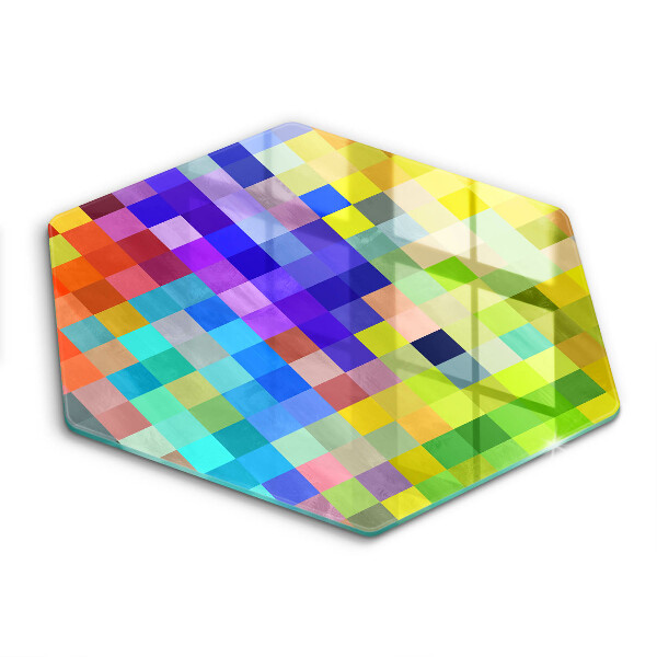 Tagliere in vetro Quadrati di pixel colorati