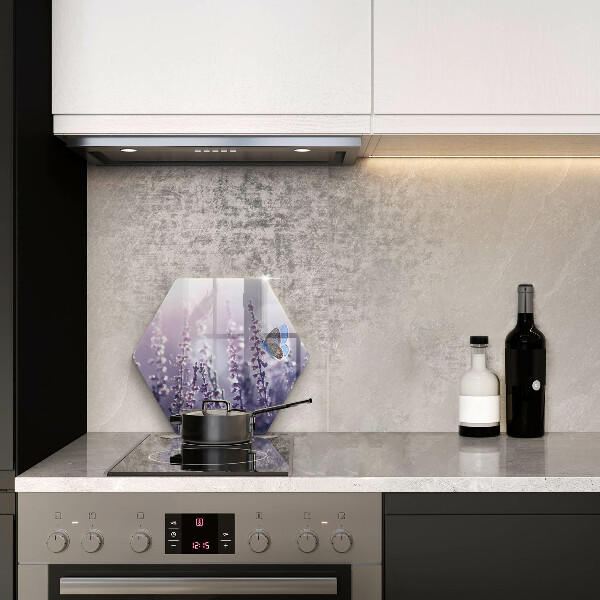 Tagliere in vetro Fiori di campo e farfalle