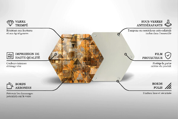 Tagliere in vetro Modello senza giunture di figure geometriche