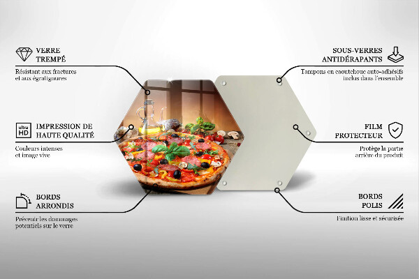 Tagliere in vetro Pizza italiana