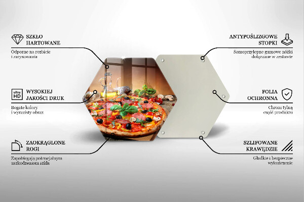 Tagliere in vetro Pizza italiana