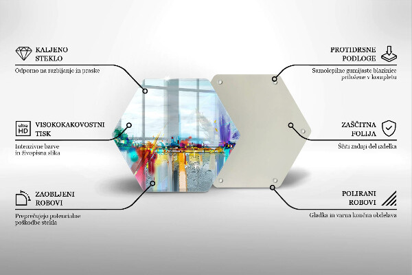 Tagliere in vetro Astrazione dipinta