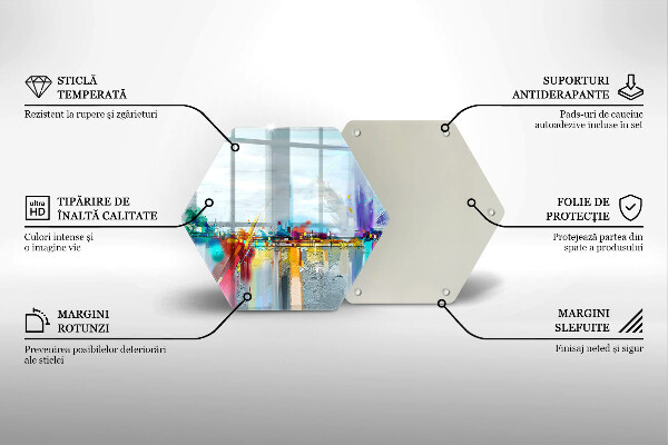 Tagliere in vetro Astrazione dipinta