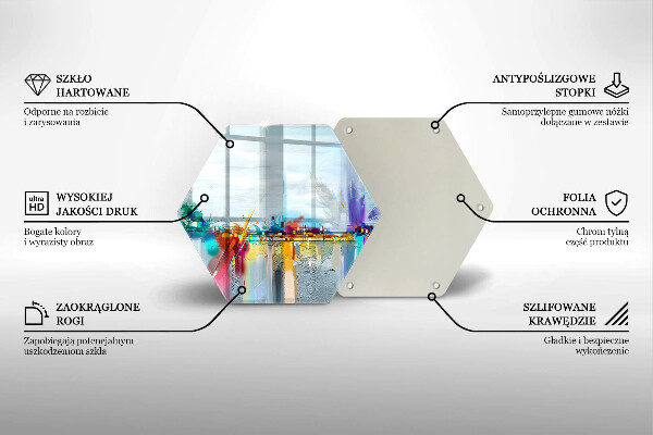 Tagliere in vetro Astrazione dipinta