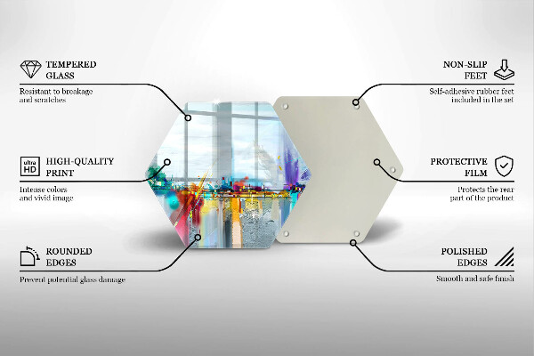 Tagliere in vetro Astrazione dipinta