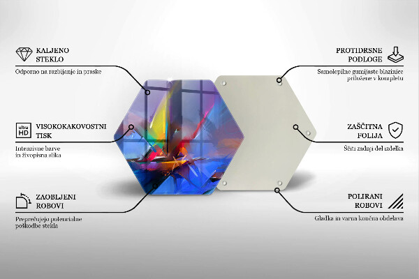 Tagliere in vetro Astrazione dipinta