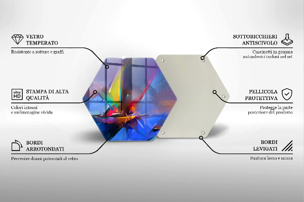 Tagliere in vetro Astrazione dipinta