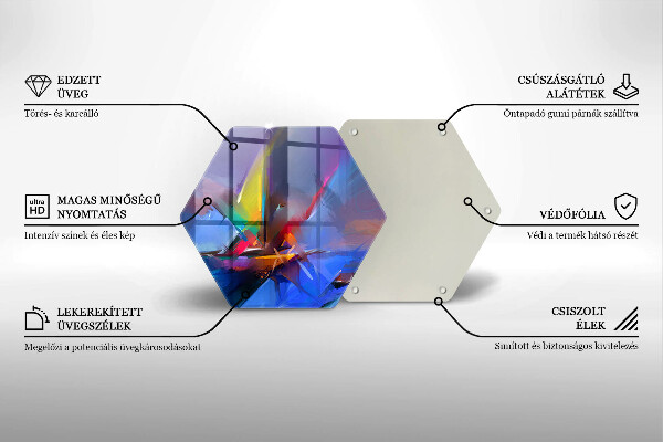 Tagliere in vetro Astrazione dipinta