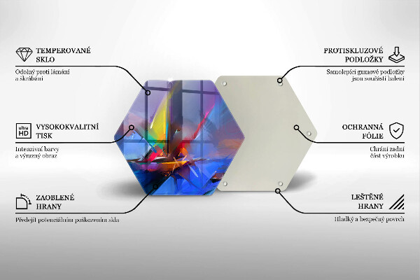 Tagliere in vetro Astrazione dipinta