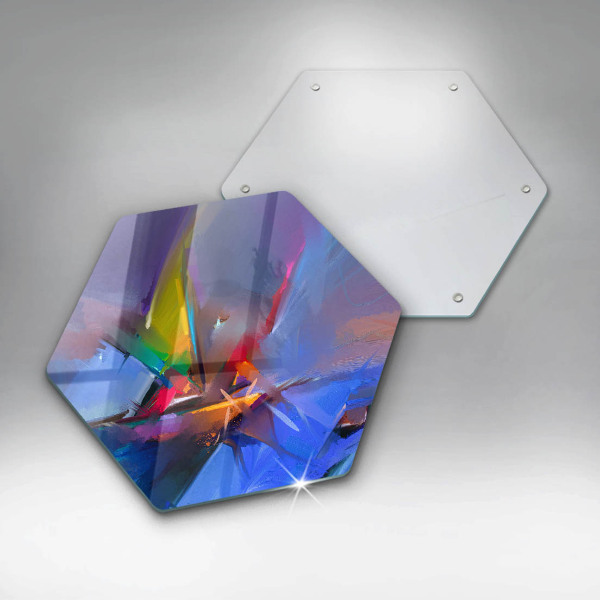 Tagliere in vetro Astrazione dipinta