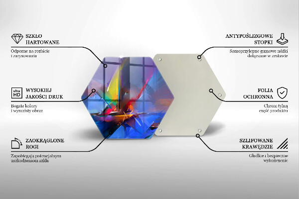 Tagliere in vetro Astrazione dipinta