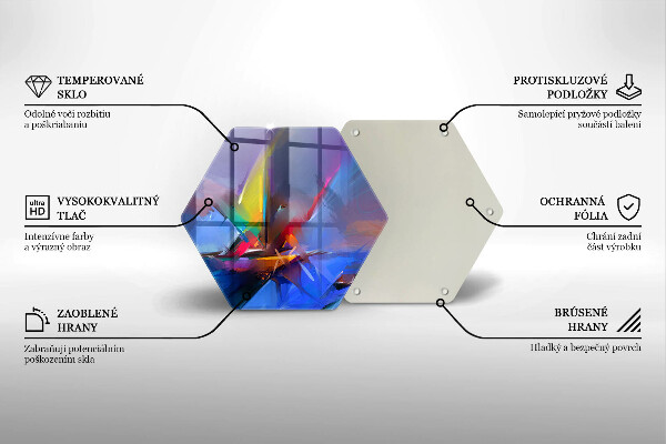 Tagliere in vetro Astrazione dipinta