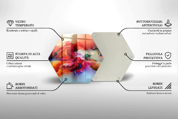 Tagliere in vetro Astrazione fumosa