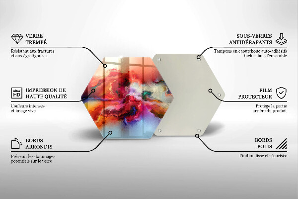 Tagliere in vetro Astrazione fumosa