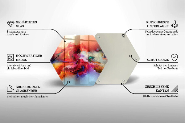 Tagliere in vetro Astrazione fumosa