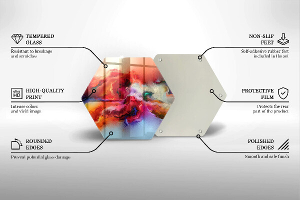 Tagliere in vetro Astrazione fumosa