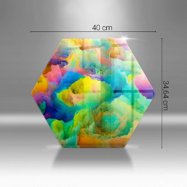 Tagliere in vetro Astrazione colorata