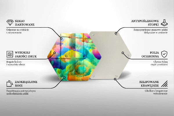 Tagliere in vetro Astrazione colorata