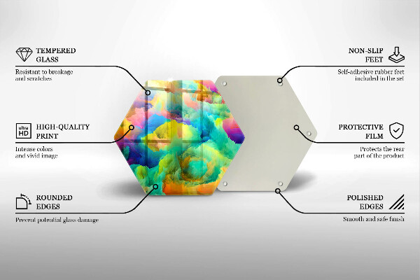 Tagliere in vetro Astrazione colorata