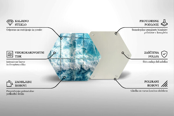 Tagliere in vetro Onde dell'acqua di mare