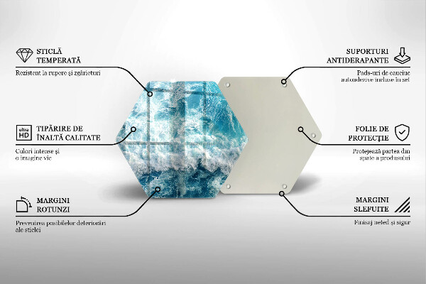 Tagliere in vetro Onde dell'acqua di mare