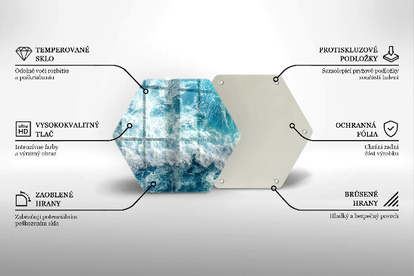 Tagliere in vetro Onde dell'acqua di mare