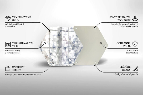 Tagliere in vetro Modello triangoli