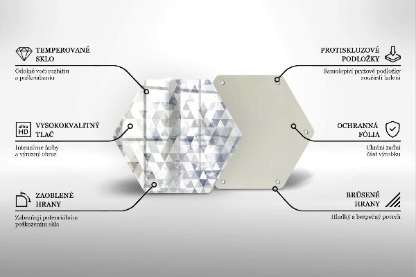 Tagliere in vetro Modello triangoli