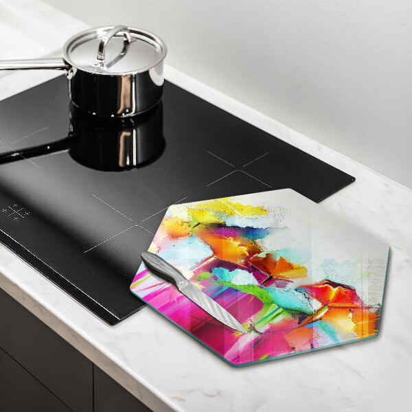 Tagliere in vetro Fiori dipinti