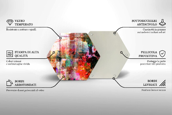 Tagliere in vetro Dipingi l'astrazione