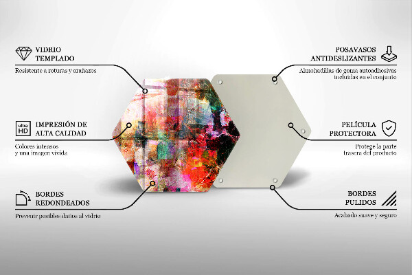 Tagliere in vetro Dipingi l'astrazione