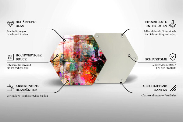 Tagliere in vetro Dipingi l'astrazione