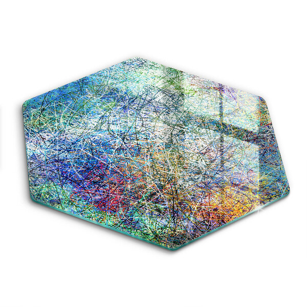 Tagliere in vetro Astrazione di linee colorate