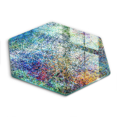 Tagliere in vetro Astrazione di linee colorate