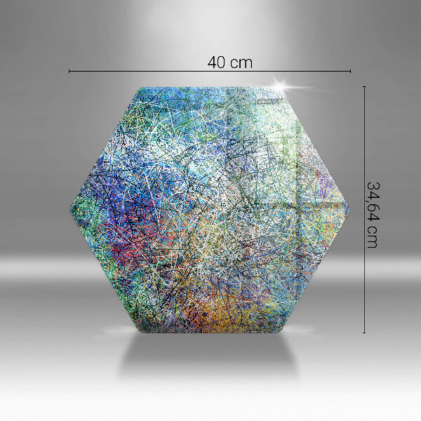 Tagliere in vetro Astrazione di linee colorate