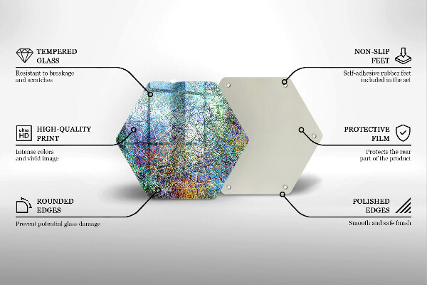 Tagliere in vetro Astrazione di linee colorate