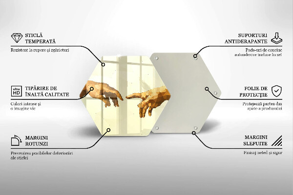 Tagliere in vetro Creazione delle mani di Adamo