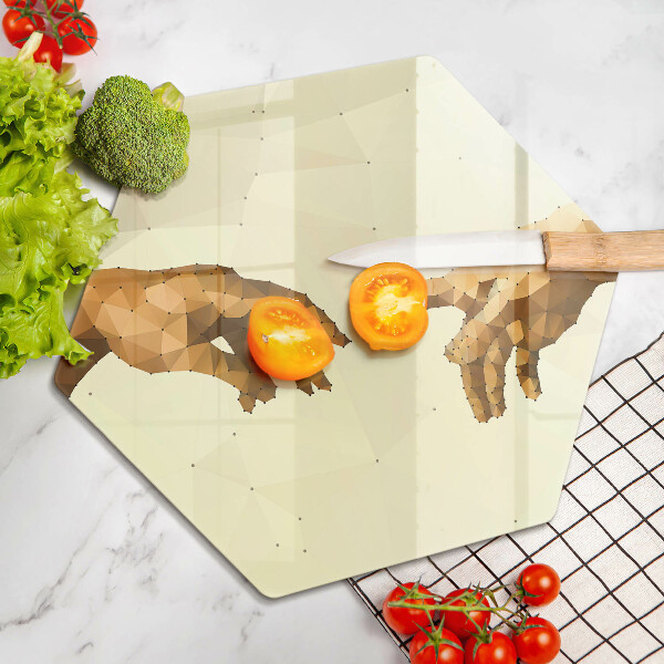 Tagliere in vetro Creazione delle mani di Adamo