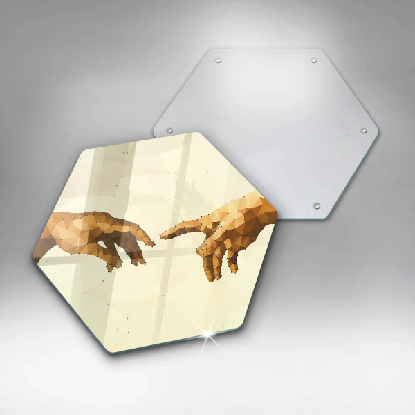 Tagliere in vetro Creazione delle mani di Adamo