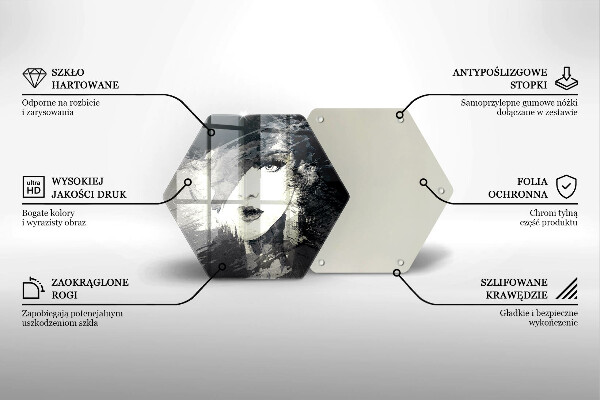 Tagliere in vetro Dipinto di una donna