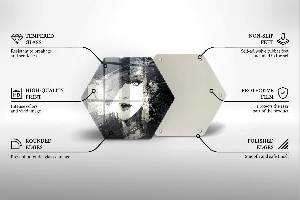 Tagliere in vetro Dipinto di una donna