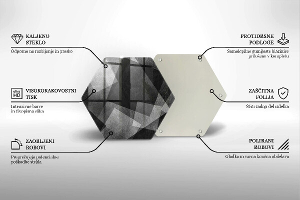 Tagliere in vetro temperato Astrazione geometrica