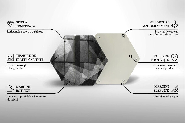 Tagliere in vetro temperato Astrazione geometrica