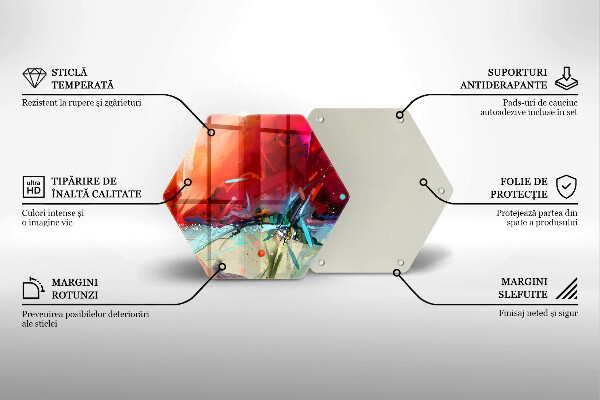 Tagliere in vetro temperato Astrazione dipinta