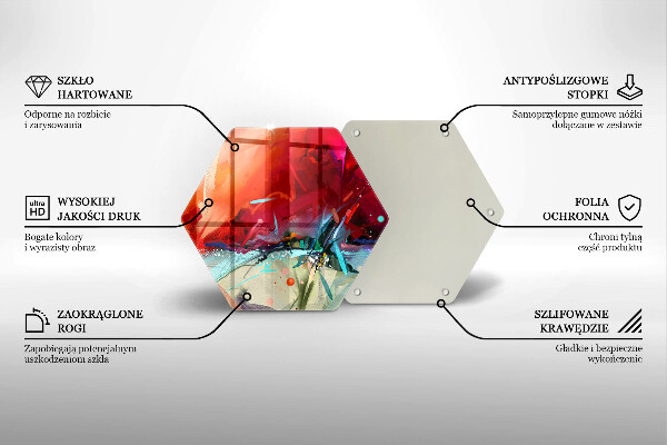 Tagliere in vetro temperato Astrazione dipinta
