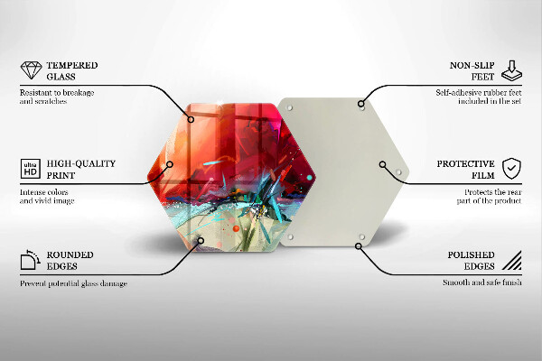 Tagliere in vetro temperato Astrazione dipinta