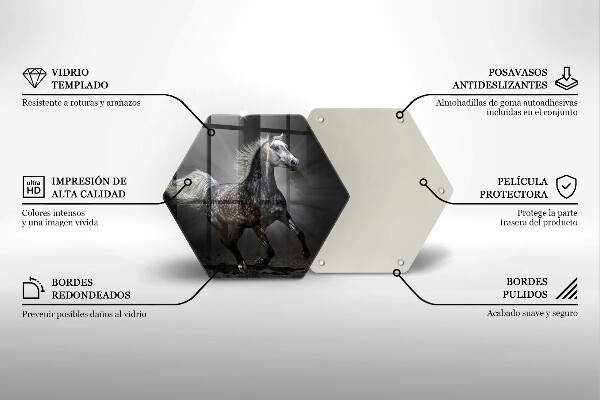 Tagliere in vetro Cavallo al galoppo